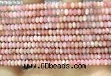 CRB3202 15.5 inches 2.5*4mm faceted rondelle pink opal beads