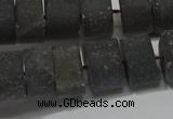 CRB323 15.5 inches 8*12mm tyre matte smoky quartz gemstone beads