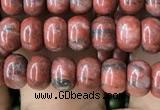 CRB4055 15.5 inches 4*6mm rondelle red sesame jasper beads wholesale