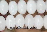 CRB4070 15.5 inches 5*8mm rondelle white jade beads wholesale