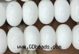 CRB4071 15.5 inches 5*8mm rondelle white porcelain beads wholesale