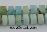 CRB470 15.5 inche 8*12mm tyre matte amazonite gemstone beads