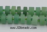 CRB472 15.5 inches 5*8mm tyre green aventurine beads wholesale