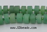 CRB473 15.5 inches 6*10mm tyre green aventurine beads wholesale