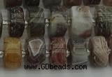 CRB489 15.5 inches 6*12mm tyre matte botswana agate beads wholesale