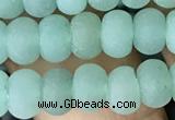 CRB5004 15.5 inches 4*6mm rondelle matte green aventurine beads