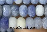 CRB5005 15.5 inches 4*6mm rondelle matte blue aventurine beads