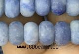 CRB5055 15.5 inches 5*8mm rondelle matte blue aventurine beads