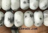 CRB5060 15.5 inches 5*8mm rondelle matte sesame jasper beads