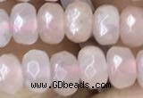 CRB5101 15.5 inches 4*6mm faceted rondelle rose quartz beads