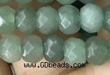 CRB5104 15.5 inches 4*6mm faceted rondelle green aventurine beads