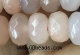 CRB5153 15.5 inches 5*8mm faceted rondelle pink aventurine beads