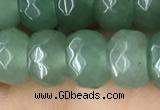 CRB5156 15.5 inches 5*8mm faceted rondelle green aventurine beads