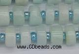 CRB531 15.5 inches 6*10mm tyre Chinese amazonite beads wholesale