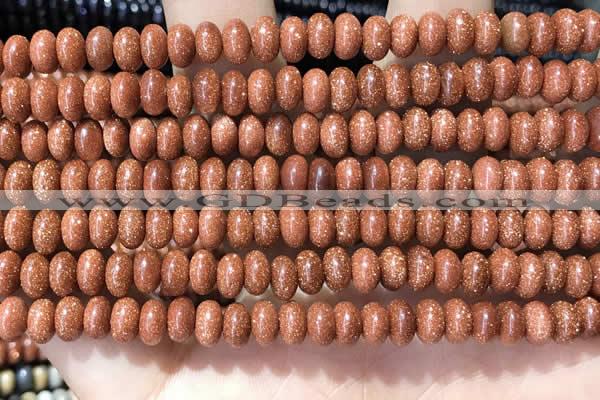 CRB5316 15.5 inches 4*6mm rondelle goldstone beads wholesale