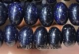 CRB5317 15.5 inches 4*6mm rondelle blue goldstone beads wholesale