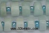 CRB533 15.5 inches 7*14mm tyre Chinese amazonite beads wholesale