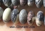 CRB5341 15.5 inches 5*8mm rondelle purple striped jasper beads