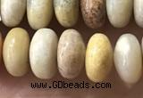 CRB5355 15.5 inches 5*8mm rondelle fossil coral beads wholesale