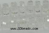 CRB550 15.5 inches 7*12mm faceted rondelle white crystal beads