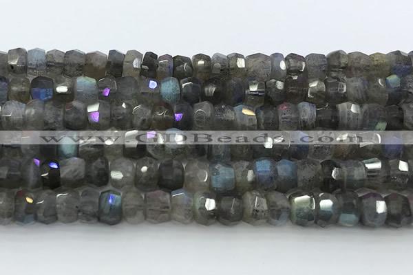 CRB5620 15.5 inches 4*7mm - 5*8mm faceted rondelle labradorite beads