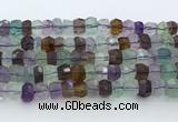 CRB5625 15.5 inches 6*8mm - 7*9mm faceted rondelle fluorite beads