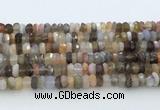 CRB5626 15.5 inches 3*6mm - 4*7mm faceted rondelle Botswana agate beads