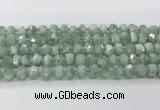 CRB5654 15.5 inches 5*8mm-6*10mm faceted rondelle green angel skin beads wholesale