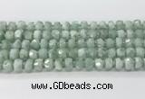 CRB5655 15.5 inches 6*10mm-7*11mm faceted rondelle green angel skin beads wholesale