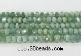 CRB5658 15.5 inches 6*10mm-7*11mm faceted rondelle jade beads wholesale