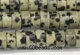 CRB5681 15 inches 4*6mm heishi dalmatian jasper beads wholesale