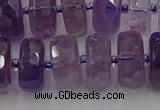 CRB569 15.5 inches 8*18mm faceted rondelle amethyst beads