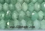 CRB5746 15 inches 2*3mm faceted emerald beads