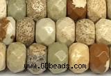 CRB5802 15 inches 4*6mm, 5*8mm, 6*10mm faceted rondelle picture jasper beads