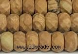 CRB5803 15 inches 4*6mm, 5*8mm faceted rondelle wooden jasper beads