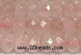 CRB5806 15 inches 4*6mm, 5*8mm, 6*10mm faceted rondelle rose quartz beads