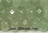 CRB5816 15 inches 4*6mm, 5*8mm, 6*10mm faceted rondelle green aventurine jade beads