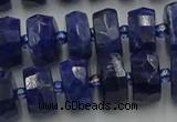 CRB582 15.5 inches 7*12mm faceted rondelle sodalite beads