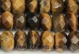 CRB5829 15 inches 4*6mm, 5*8mm, 6*10mm faceted rondelle yellow tiger eye beads