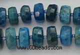 CRB591 15.5 inches 8*14mm faceted rondelle apatite beads