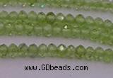 CRB703 15.5 inches 2*3mm faceted rondelle peridot gemstone beads