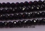 CRB705 15.5 inches 2*3mm faceted rondelle black spinel beads