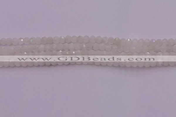 CRB712 15.5 inches 3*4mm faceted rondelle white moonstone beads