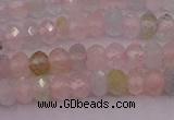 CRB716 15.5 inches 2.5*4mm faceted rondelle morganite beads