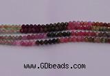 CRB717 15.5 inches 3*5mm faceted rondelle tourmaline beads