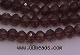 CRB720 15.5 inches 3*4mm faceted rondelle smoky quartz beads