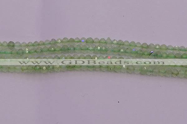 CRB722 15.5 inches 3*4mm faceted rondelle prehnite gemstone beads