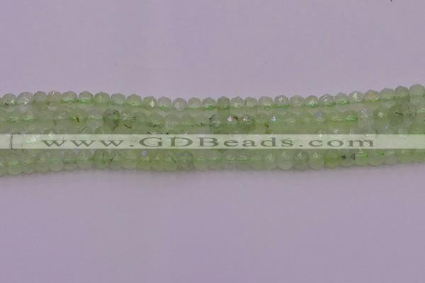 CRB724 15.5 inches 3*5mm faceted rondelle prehnite gemstone beads