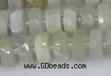 CRB810 15.5 inches 6*10mm faceted rondelle grey moonstone beads