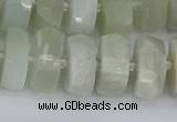 CRB813 15.5 inches 8*16mm faceted rondelle grey moonstone beads